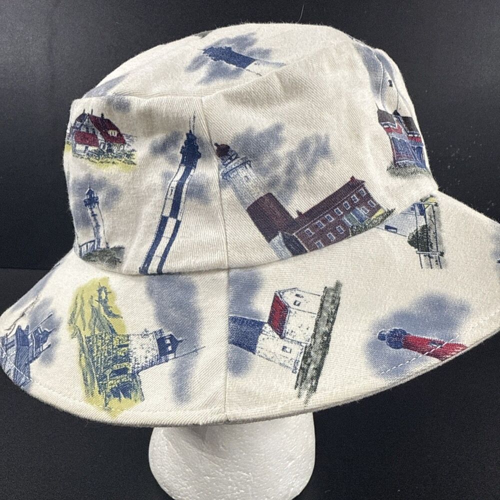 Vintage Art Unlimited Lighthouse Bucket Hat Made In The USA - Picture 3 of 8